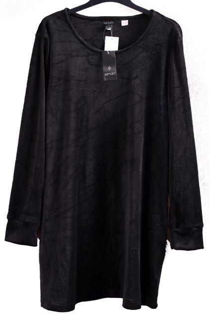 Dámské tepllé černé semišové šaty / ESAMARA / XXXL (46/48) / UK 18/20 / ANGLIE