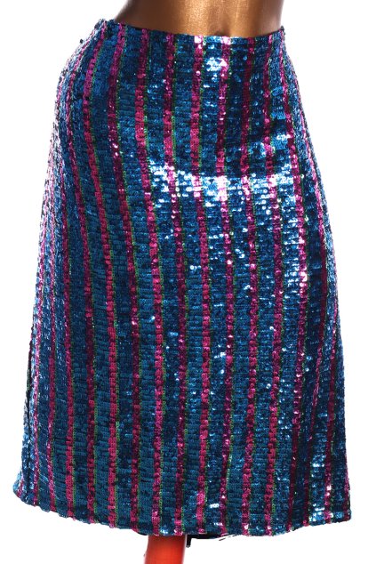 Dámská modro-zeleno-růžová flitrovaná sukně / George / XXXL (52) / UK 24  / ANGLIE