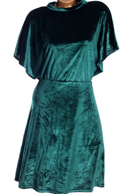 Dámské sametové smaragdové šaty / TU / XXXL (50) / UK 22 / ANGLIE