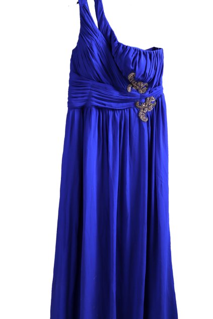 Dámské královsky modré šaty s kamínky na jedno ramínko / značkové LITTLE MISTRESS / XXXL (44/46) / UK 16/18 ANGLIE