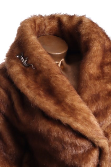 Dámský hnědý kožich / ATMOSPHERE / XXXXL (48/50) / UK 20/ ANGLIE