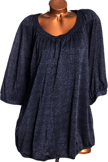 Dámská černá třpytivá halenka / BLUE CHAMELEON /  XXXXL (54/56) / UK 26/28 / ANGLIE