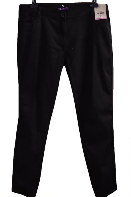 Dámské  černé kalhoty / TU skinny / XXXXL (50) / UK 22 / ANGLIE