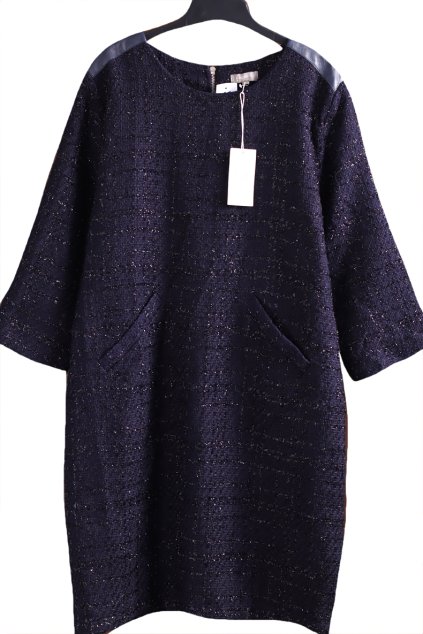 Dámské zimní společenské  tmavě modré šaty s třpytkami/ FIRST AVENUE / XXL (44/46) / UK 18 ANGLIE