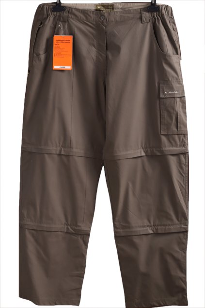 Dámské kapsové outdoorové khaki kalhoty / MOUNTAIN LIFE  XXXL (48) / UK 20 / ANGLIE