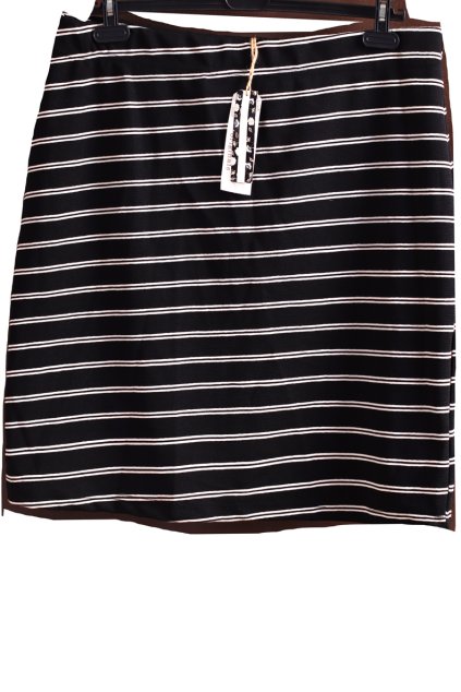 Dámská černo-bílá pruhovaná sukně / ...with love  / XXXL (48) / UK 20/ ANGLIE