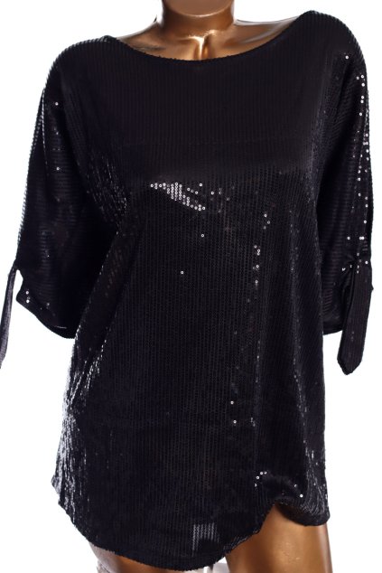 Dámská černá flitrovaná halenka / PRINCIPLES / XXXL (46/48) / UK 18 / ANGLIE