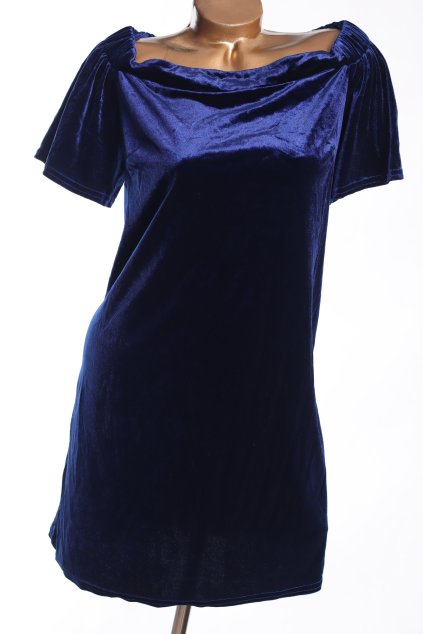 Dámské modré semišové šaty / ATMOSPHERE / XXL (46) / UK 18 / ANGLIE