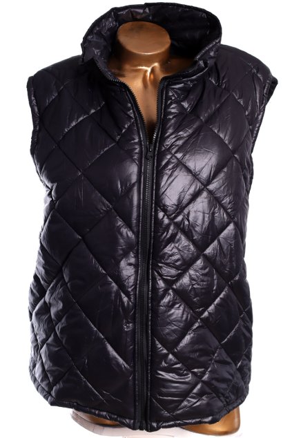 Dámská černá prošívaná vesta// XXXXL (52) / UK 24 /ANGLIE