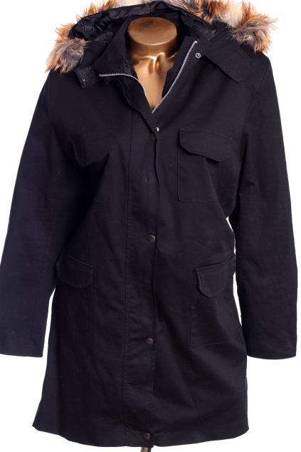 Dámská černá bunda s kupucou / BOOHOO /  XXXL (50) / UK 22 / ANGLIE