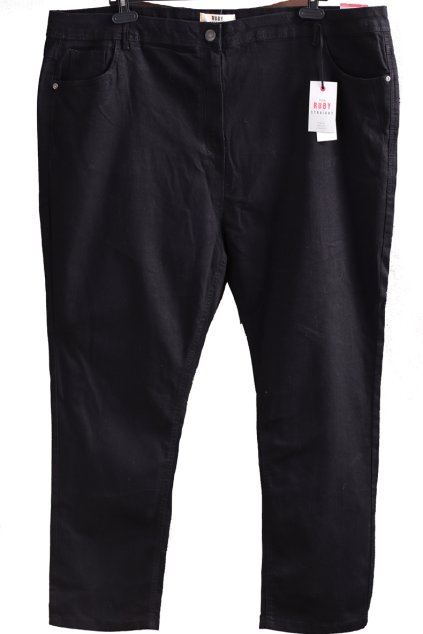 Dámské černé kalhoty / YOURS RUBY STRAIGHT / XXXXL (56) / UK 28/ ANGLIE