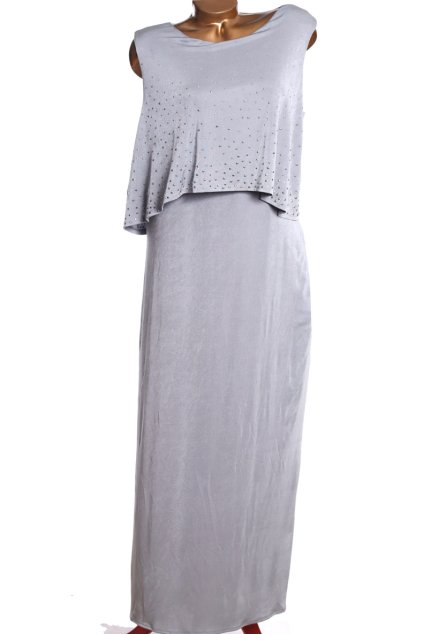 Dámské šedé šaty s kamínky PC - 2300,- / WALLIS / XXL (46) / UK 18 / ANGLIE