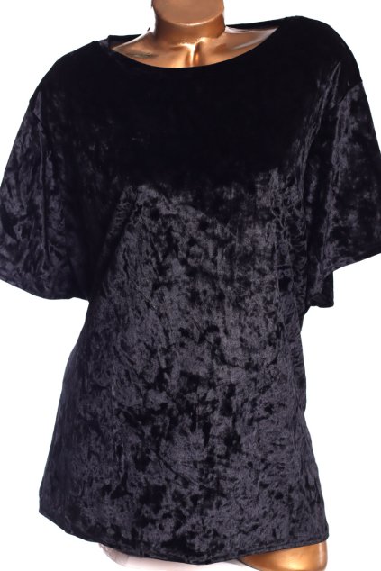 Dámská černá semišová halenka / CAPSULE / XXXXL (56)  / UK 28 / ANGLIE