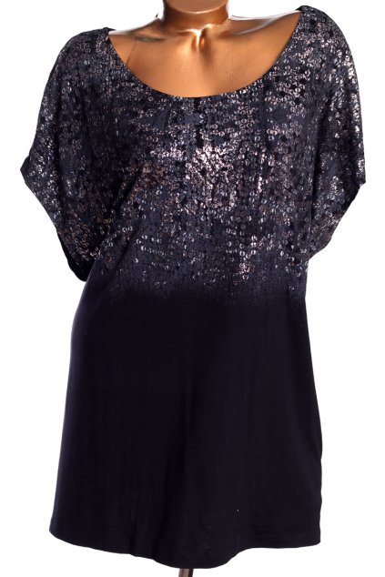 Dámská černo-šedá lesklá halenka / F&F/ XXXL (54) / UK 26/ ANGLIE