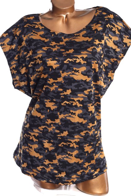 Dámská šedo-černo-khaki maskáčová halenka / GERARD / XXL (48 ) / UK 20 / ANGLIE