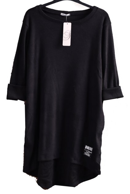 Dámské černé úpletové šaty / SWEETISSIMA /  XXXL (46/48) / UK 20 / ANGLIE