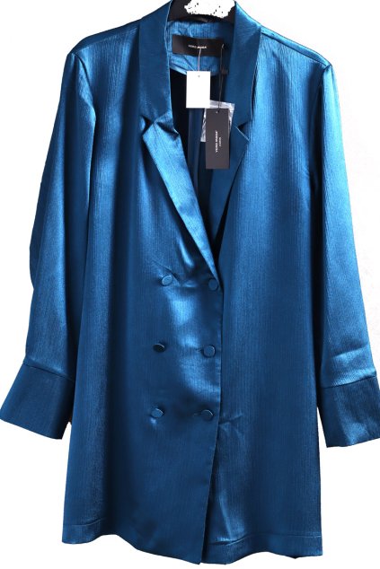 Dámská modrozelená saténová košile/sáčko / VERO MODA / XXXL (50) / UK (22) ANGLIE