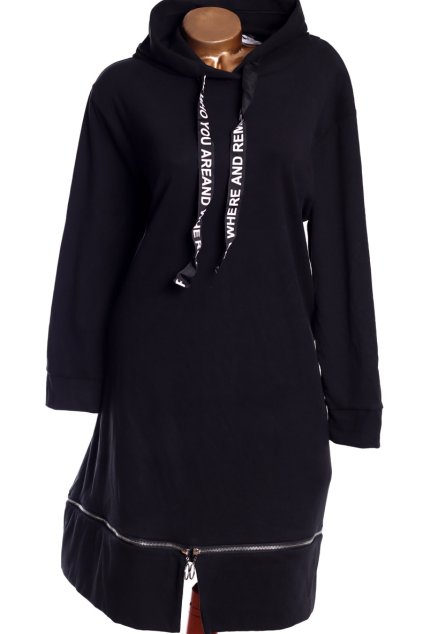 Dámské černé příjemnémikinové šaty /- my pepper / XXXL (50) / UK 22 / ANGLIE