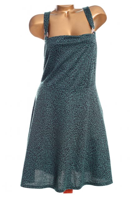 Dámské zeleno-černé šaty s leopardím vzorem / Simply Be - XXXXL (52) / ANGLIE