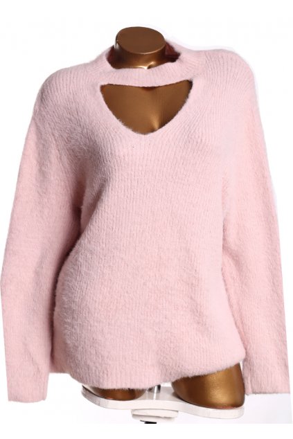 Dámský růžový pletený svetr s jemným chloupkem / Peacocks / XXXL (48/50) / ANGLIE