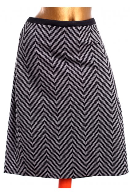 Dámská černo-šedá vzorovaná zimní sukně / Marks&Spencer - XXXL (50) / ANGLIE