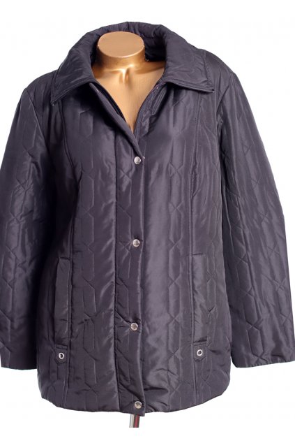 Dámská černá prošívaná bunda / bez kapuce / XXXL (48) / ANGLIE