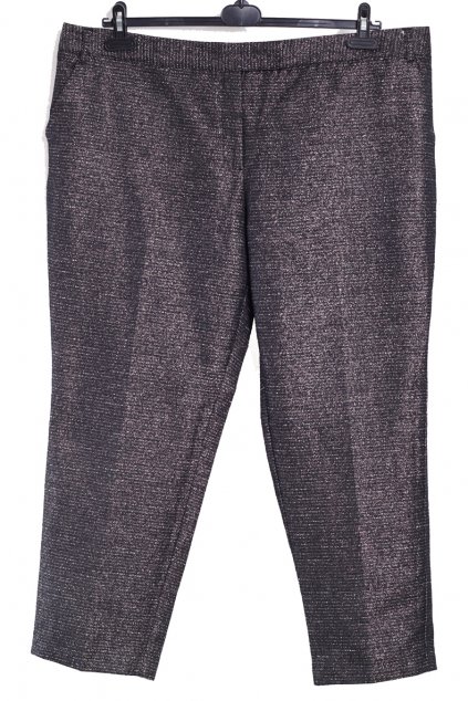 Dámské černo-stříbrné společenské kalhoty / NEXT - XXXL (48) / ANGLIE