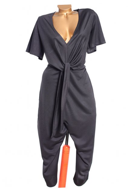 Dámský černý společenský overal / BooHoo / XXXL (48/50) / ANGLIE