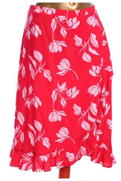 Dámská červeno-růžová vzorovaná sukně / POUR MOI - XXXL (50) / ANGLIE