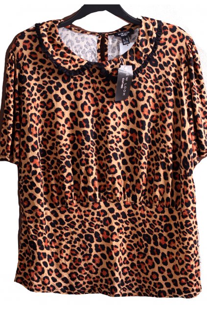 Dámská hnědo-černá halenka s leopardím vzorem / New Look - XXXXL (54) / ANGLIE