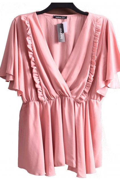 Dámská starorůžová halenka / BooHoo - XXXXL (52) / ANGLIE