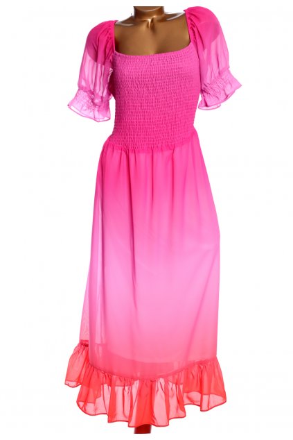 Dámské růžovo-fialovo-červené elegantní šaty / Simply Be / XXXXL (52) / ANGLIE