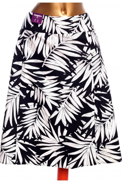 Dámská černo-bílá vzorovaná bavlněná sukně / New Look - XXXXL (52) / ANGLIE