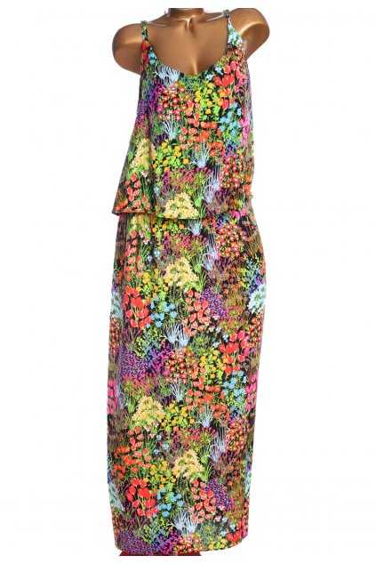Dámské barevné květované šaty / Capsule - XXXXL+ (56) / ANGLIE