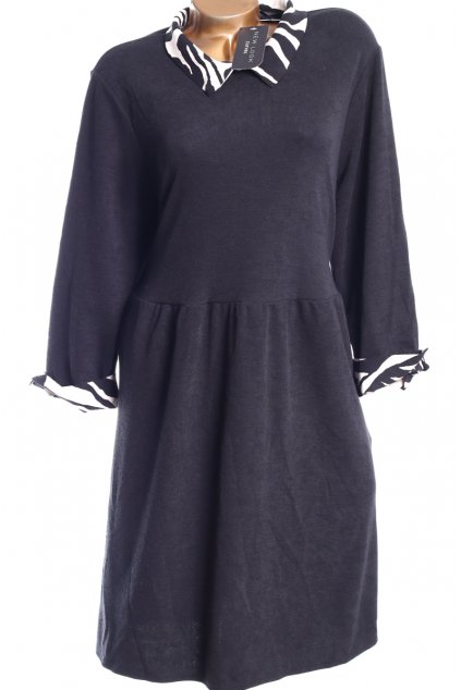 Dámské černé, elastické svetříkové  podzimní/zimní šaty / NEW LOOK - CURVES/  XXXL (50) - ANGLIE -  na štítku uk 22