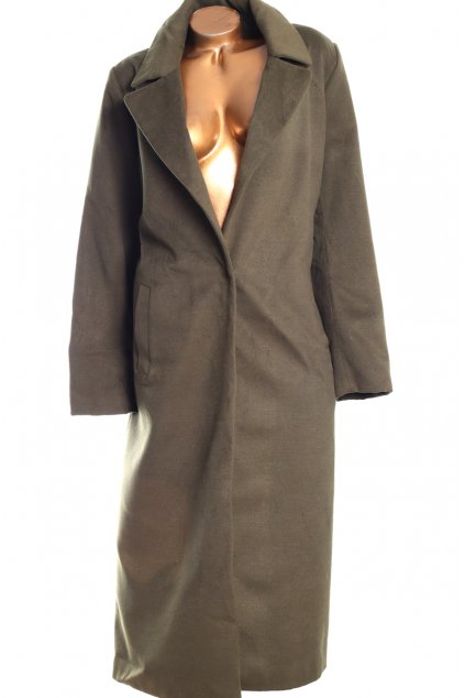 Dámský khaki zimní/podzimní, dlouhý kabát s podšívkou / ATMOSPHERE ( 48) - ANGLIE - na štítku uk 20