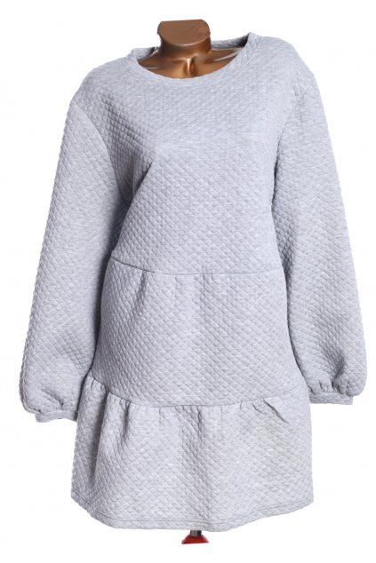 Dámské šedé teplé zimní šaty / Simply Be / XXXL (50) / ANGLIE - na štítku UK 22
