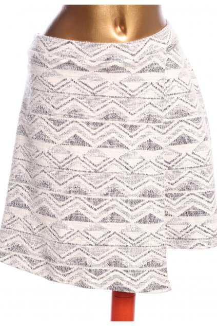 Dámská zimní krémovo-šedá vzorovaná sukně / NEXT /  XXXL (50) / ANGLIE - UK22