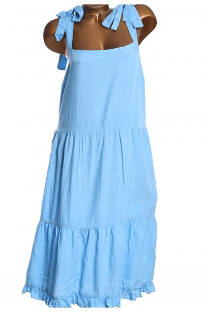 Dámské blankytně modré šaty na ramínkách / NEW LOOK / XXXL (50) / UK 22 / ANGLIE