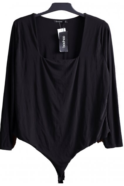 Dámské černé bodýčko / BOOHOO / XXXXL (54) / UK 26 / ANGLIE