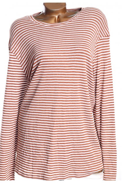 Dámská šedo-hnědá pruhovaná tunika / NEXT / XXXXL (52) / UK 24 / ANGLIE
