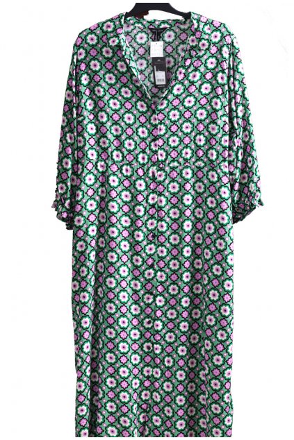 Dámské zeleno-bílo-fialové květované šaty / NEW LOOK / XXXL (50) / UK 22 / ANGLIE
