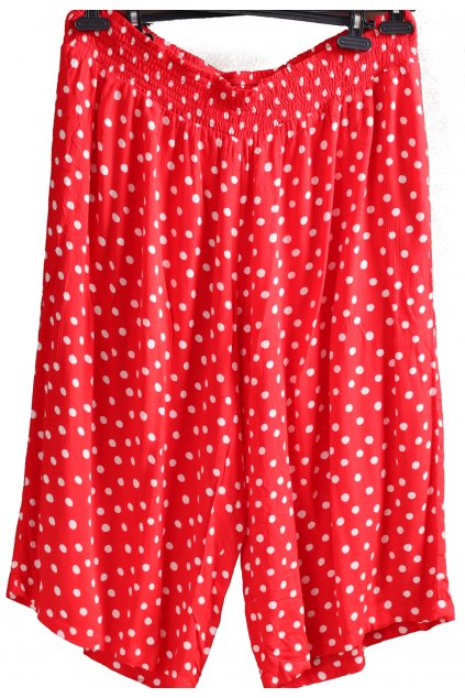Dámské červeno-bílé puntíkované kalhoty / CAPSULE / XXXXL (52) / UK 24 / ANGLIE