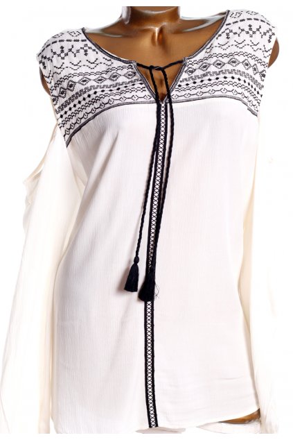 Dámská černo-bílá krajkovaná halenka / F&F / XXXL (50) / UK 22 / ANGLIE