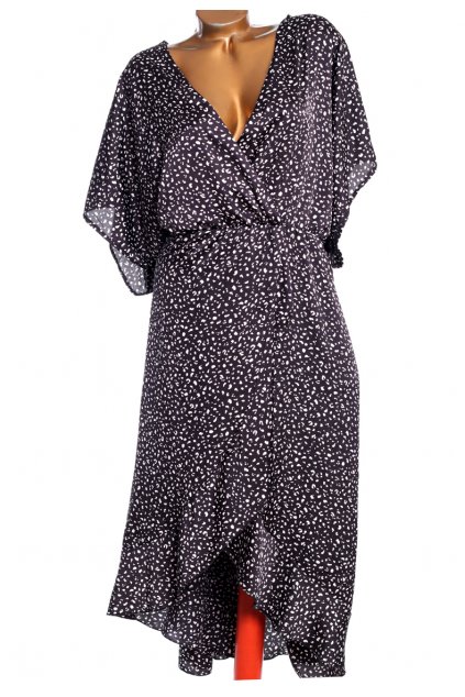 Dámské černo-bílé puntíkované šaty / NEW LOOK / XXXXL+ (56) / UK 30 / ANGLIE