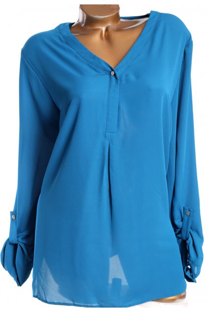 Dámská tmavě modrá halenka / BONMARCHÉ / XXXXL (52) / UK 24 / ANGLIE