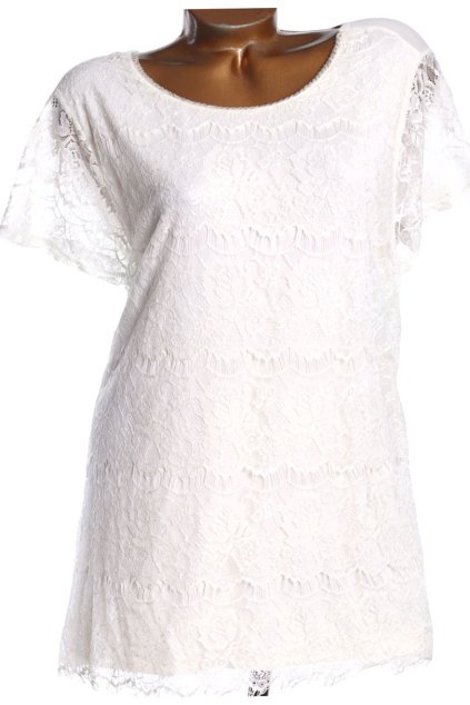 Dámská krémová krajková halenka / EVANS /  XXXXL+ (56) / UK 28 / ANGLIE
