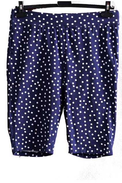Dámské tmavě modro-bílé puntíkované kratasy/ SIMPLY BE / XXXL (48) / UK 20 / ANGLIE