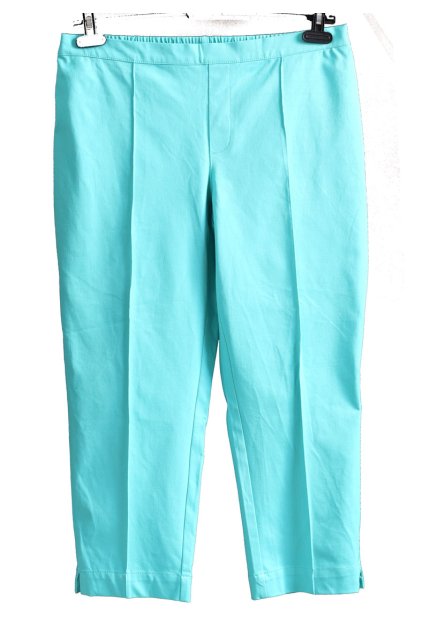 Dámské tyrkysové kalhoty / ISAACMIZRAHILIVE! / XXXL (48) / UK 20 / ANGLIE