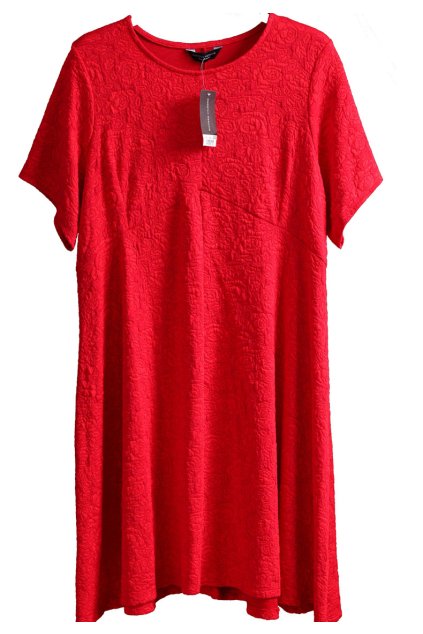 Dámské červené teplejší prošívané šaty / DOROTHY PERKINS / XXXL (48/50) / UK 22/ ANGLIE